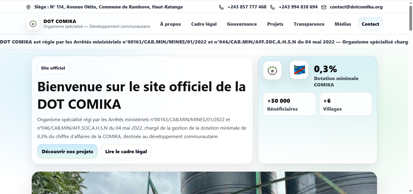 Capture du site DOT COMIKA